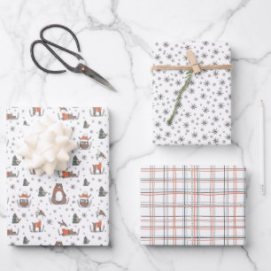 Hoja De Papel De Regalo Navidades de Woodland Animals