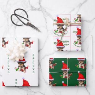 Hoja De Papel De Regalo Navidades de Yorkshire Terrier