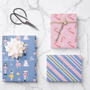 Hoja De Papel De Regalo Navidades del Ballet Candycane Nutcracker