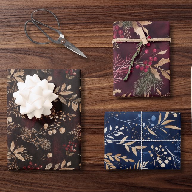 Hoja De Papel De Regalo Navidades del Foliage de vacaciones de bonito (Subido por el creador)