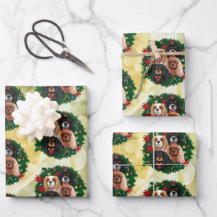 Hoja De Papel De Regalo Navidades del navidad Cavalier King Charles Spanie