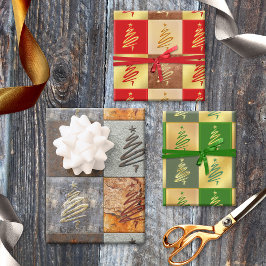 Hoja De Papel De Regalo Navidades del patrón de arte de abstracto industri