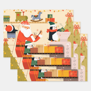 Hoja De Papel De Regalo Navidades del Taller de Santa María