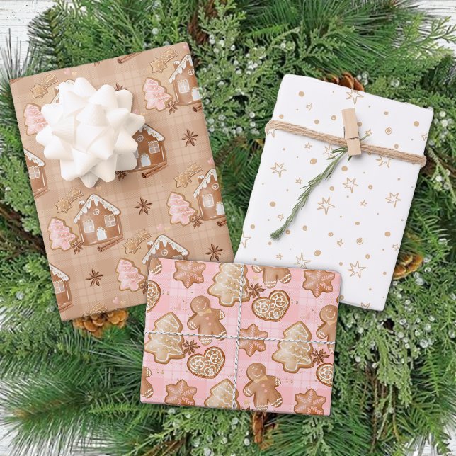 Hoja De Papel De Regalo Navidades divertidos del invierno Gingerbread Cute (Subido por el creador)