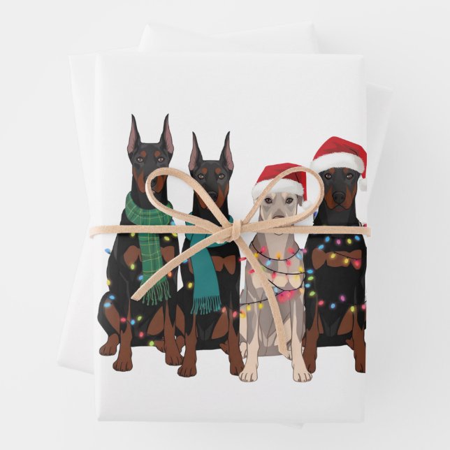 Hoja De Papel De Regalo Navidades Doberman Lover Dog Mom Holiday (In situ)