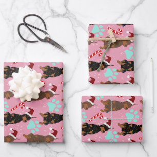 Hoja De Papel De Regalo Navidades Doberman Pinscher