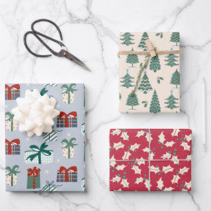 Hoja De Papel De Regalo Navidades Envoltura nostalgia