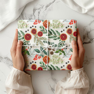 Hoja De Papel De Regalo Navidades escandinavos de invierno moderno