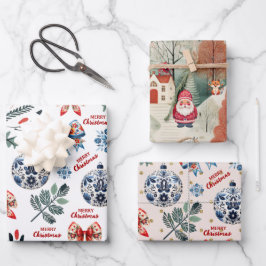 Hoja De Papel De Regalo navidades escandinavos lindos acogedores