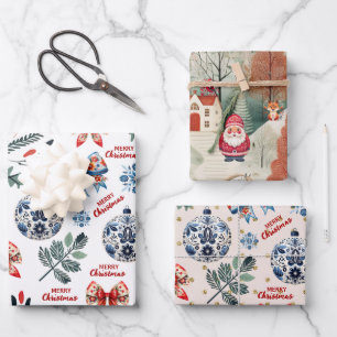 Hoja De Papel De Regalo navidades escandinavos lindos acogedores