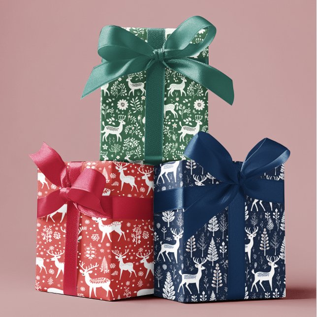 Hoja De Papel De Regalo Navidades escandinavos renos nórdicos (Subido por el creador)