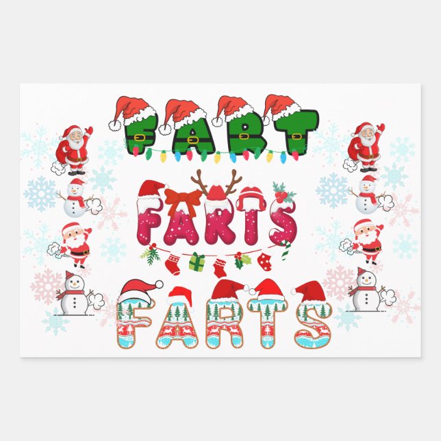 Hoja De Papel De Regalo Navidades Farts (Anverso)