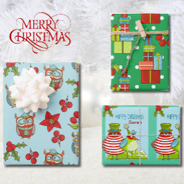 Hoja De Papel De Regalo Navidades felices Personalización Nombre Quirky Bi