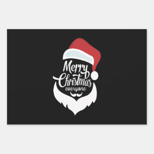 Hoja De Papel De Regalo Navidades felices   Santa Claus dice Feliz Navidad