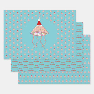 Hoja De Papel De Regalo Navidades Fiesta Jellyfish Personalizado