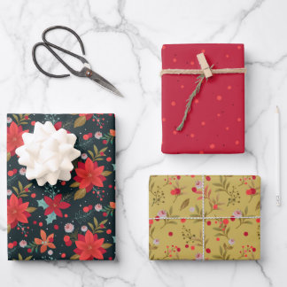 Hoja De Papel De Regalo Navidades Florals