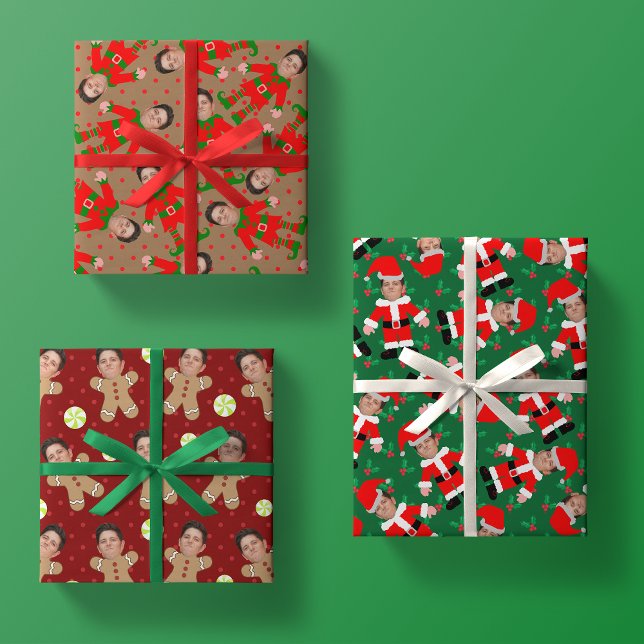 Hoja De Papel De Regalo Navidades fotográficos de cara personalizado Varie (Subido por el creador)