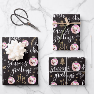 Hoja De Papel De Regalo Navidades fotográficos personalizados caligrafía d