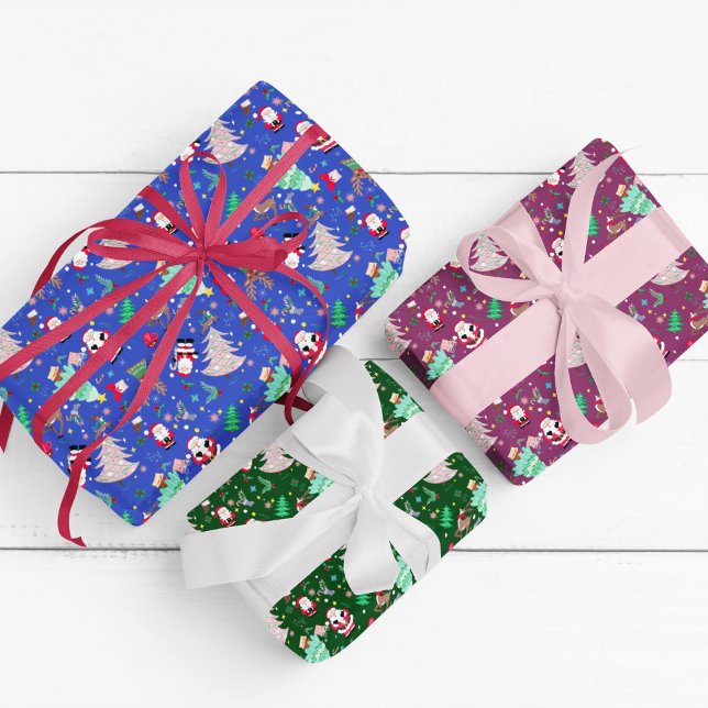 Hoja De Papel De Regalo Navidades Fun Ditzy Santa (Subido por el creador)