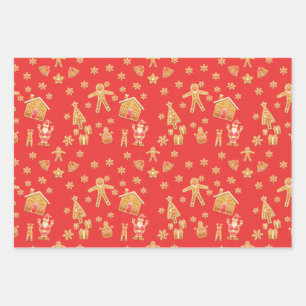 Hoja De Papel De Regalo Navidades Gingerbread Wonderland
