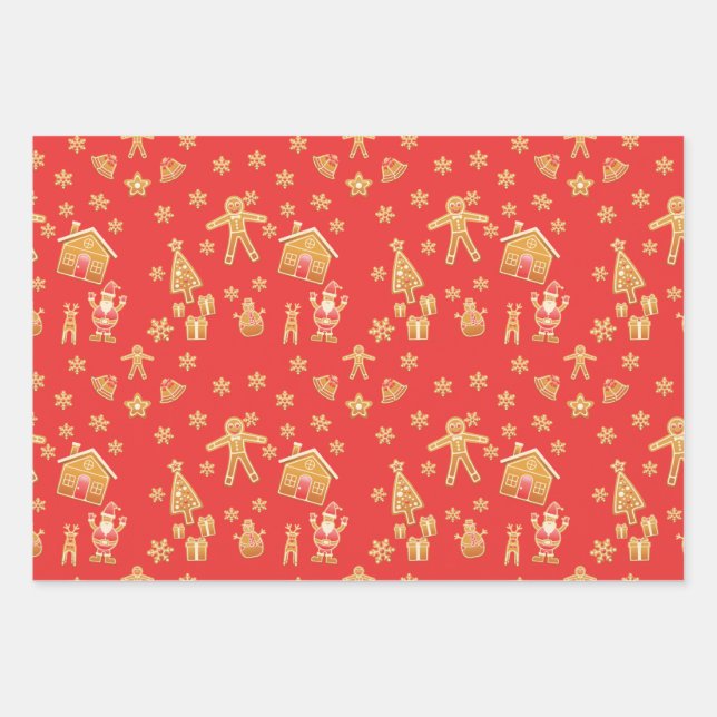 Hoja De Papel De Regalo Navidades Gingerbread Wonderland (Anverso 3)