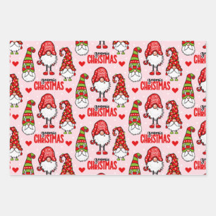 Hoja De Papel De Regalo Navidades Gnomes