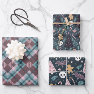 Hoja De Papel De Regalo Navidades góticos del Pastel