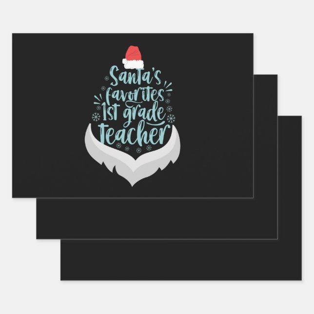 Hoja De Papel De Regalo Navidades graciosos de primer grado favoritos de S (Set)