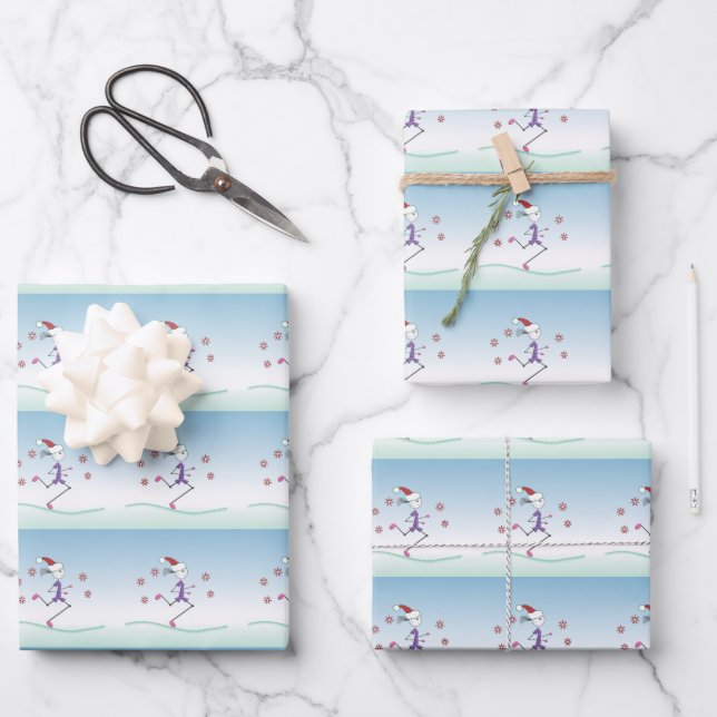 Hoja De Papel De Regalo Navidades Holiday Lady Runner © (Anverso)