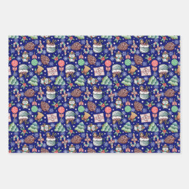 Hoja De Papel De Regalo Navidades Holiday Winter Tema