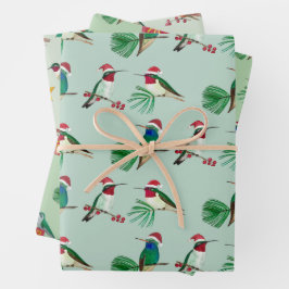 Hoja De Papel De Regalo Navidades Hummingbirds