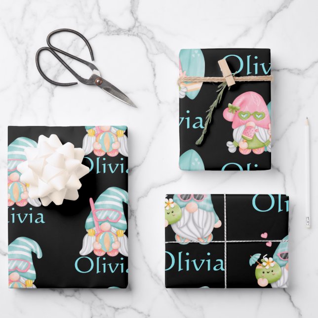 Hoja De Papel De Regalo Navidades impresos personalizados para Gnome (Anverso)