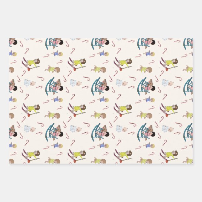 Hoja De Papel De Regalo Navidades llegan pero una vez envuelven un juego d (Anverso)