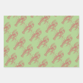 Hoja De Papel De Regalo Navidades Lobster