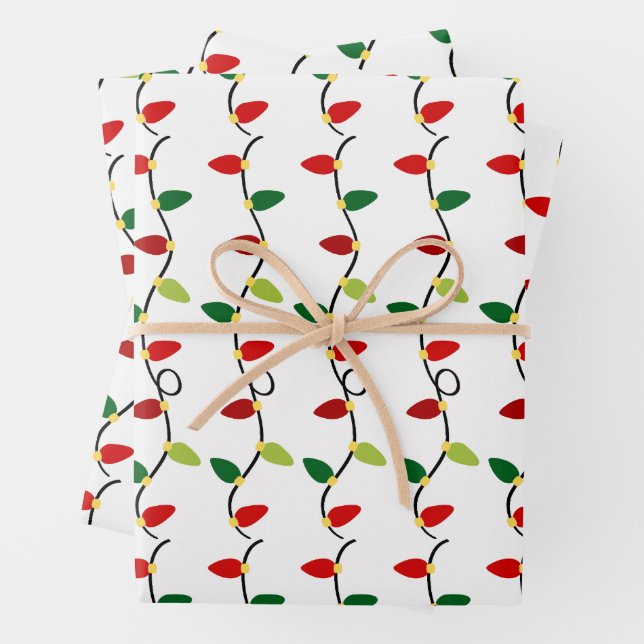 Hoja De Papel De Regalo Navidades Luces de vacaciones (In situ)