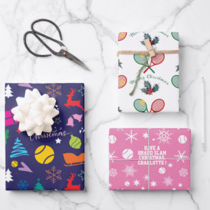 Hoja De Papel De Regalo 🎄 Navidades malolientes 🎾 patrón de tenis,