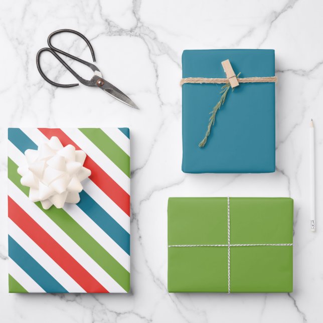 Hoja De Papel De Regalo Navidades Merry y Bright (Anverso)