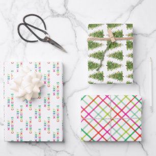 Hoja De Papel De Regalo Navidades merry y brillantes