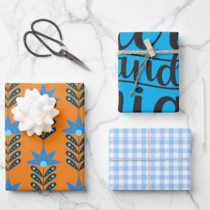 Hoja De Papel De Regalo Navidades merry y brillantes