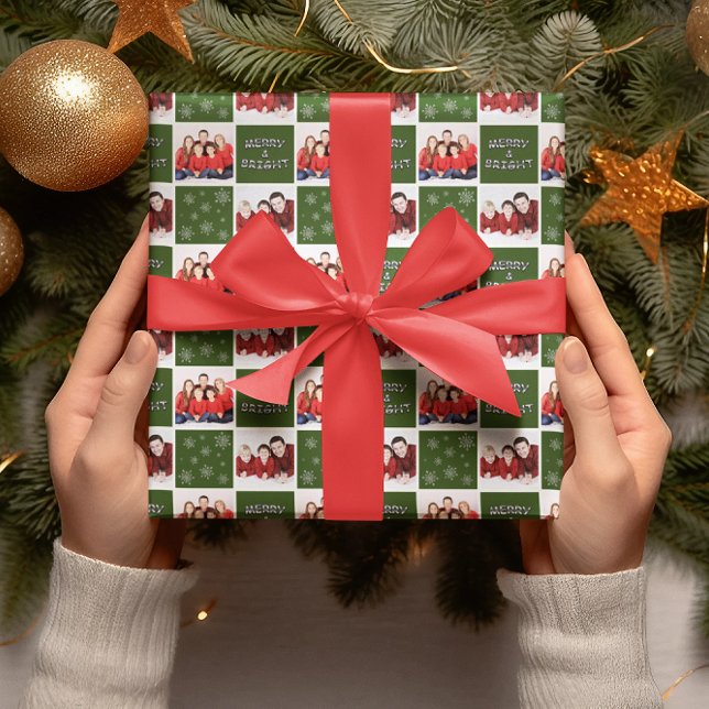 Hoja De Papel De Regalo Navidades merry y brillantes foto de copo de nieve (Subido por el creador)