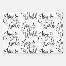 Hoja De Papel De Regalo Navidades modernos blancos y negros