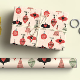 Hoja De Papel De Regalo Navidades modernos de mediados del siglo XX