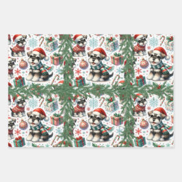 Hoja De Papel De Regalo Navidades muy Schnauzer