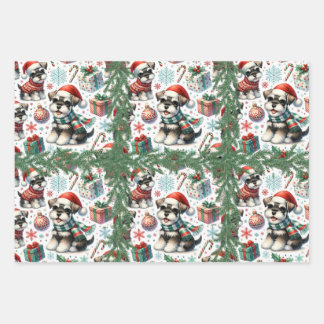 Hoja De Papel De Regalo Navidades muy Schnauzer