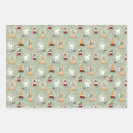 Hoja De Papel De Regalo Navidades naturales