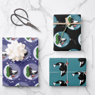 Hoja De Papel De Regalo Navidades Orca Killer Whale