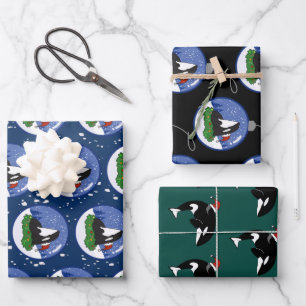 Hoja De Papel De Regalo Navidades Orca Killer Whale