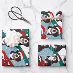 Hoja De Papel De Regalo Navidades Perro de montaña Bernese