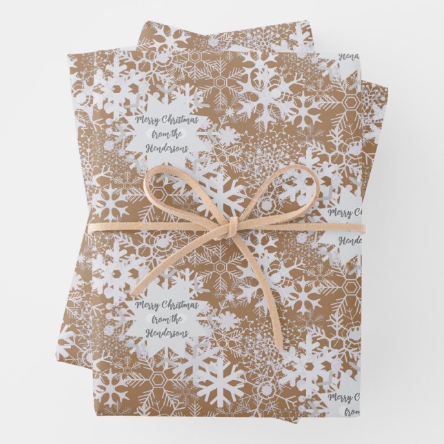 Hoja De Papel De Regalo Navidades personalizados elegantes con copas de ni (In situ)