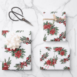 Hoja De Papel De Regalo Navidades pintados de color rojo marean